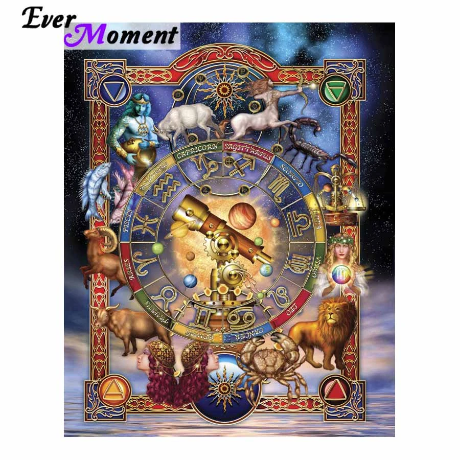 Diy Diamond Painting Constellation 12 Zodiac Embroidery Painting Full