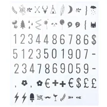 75 шт. Замена буквы и цифры черный для A4 Кино световой короб с буквами кинематический световой короб Свадебные слова световой короб i