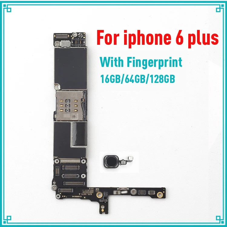 Материнская плата для iphone 6 plus 16 ГБ 64 128 с черным Touch ID полностью разблокированная 5