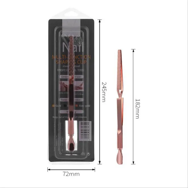 Зажим для придания формы для ногтей Кутикулы Толкатели легко использовать двуглавый для удаления мертвой кожи инструмент для ногтей