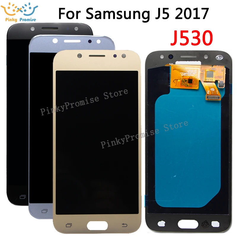 

For Samsung Galaxy AMOLED LCD J5 2017 J530 SM-J530F J530M LCD Display Touch Screen Digitizer Assembly With Brightness Adjustment