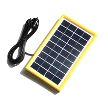 Wholesale! 10PCS/Lot 3W 9V Polycrystalline Glass Solar Cell With 3M DC 5521 Cable DIY Solar Panel System For 9V Battery Charger
