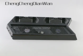 

ChengChengDianWan Vertical Stand with 2 Cooling Fans LED Dual Controller Charging Station and 3 HUB Ports For PS4 Pro Console