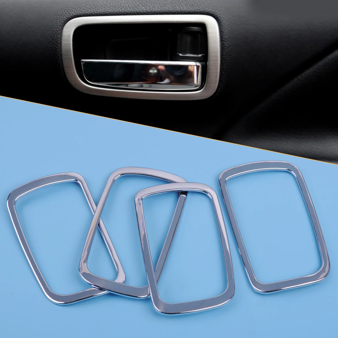 DWCX 4pcs Chrome Inner Door Handle Bowl Cover fit for Mitsubishi ASX ...