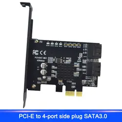 Карты адаптера PCI-E4 к MSATA и SATA3.0 Combo PCI Express 6 Гбит/с ASM1061 QJY99