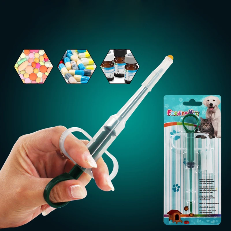 

Color Random Easy Kitten Cat Water Milk Feeding Tools Pet Medicine Feeder Pill Tablet Capsule Silicone Syringe Tool