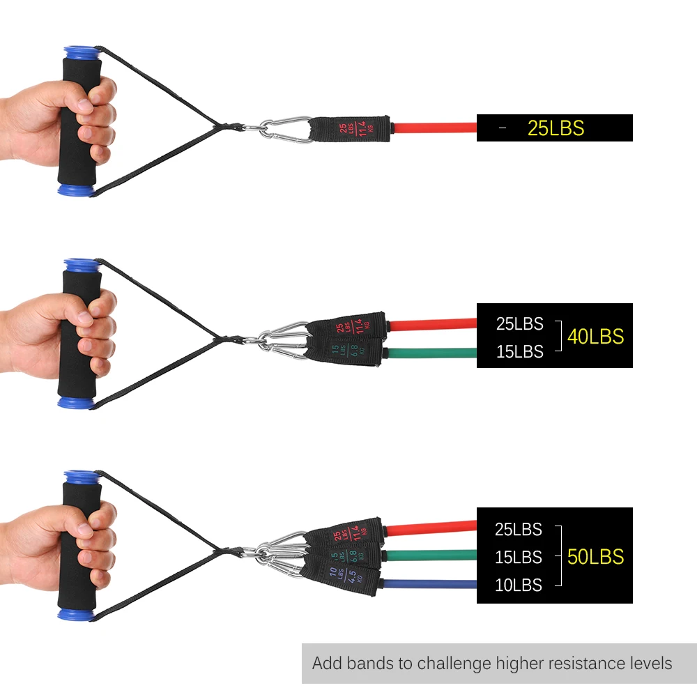 TOMSHOO, 11 шт./17 шт., набор эластичных лент для тренажерного зала, силовых тренировок, резиновых петель, лент для упражнений, дверной якорь, ремешок на лодыжку