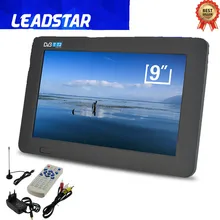 Портативный телевизор 9 дюймов DVB-T-T2 цифровой аналоговое телевидение 800x480 разрешение автомобиля ТВ