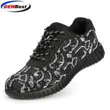 Стальная безопасная обувь для мужчин и женщин, дышащая сетка, промышленная и строительная, прокалывающая рабочая обувь, защитная обувь