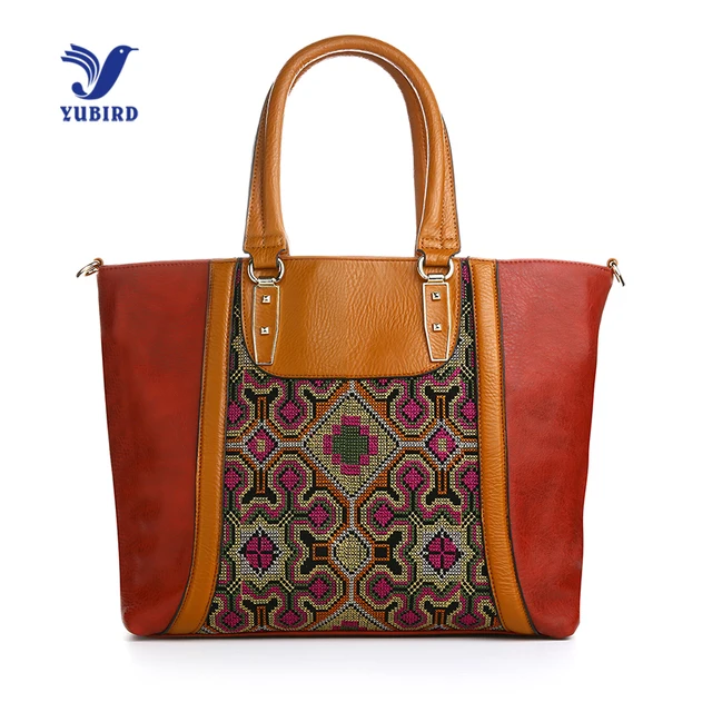 Yubird Vintage Embroidery Female Bags High Quality Handbags Brands Yubird Vintage Embroidery Female Bags High Quality Handbags Brands Shoulder Hand Bag Patchwork Pu Leather Women