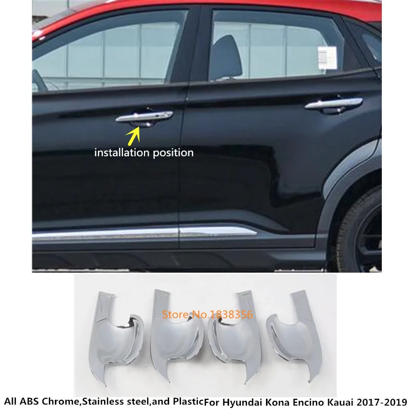 4 шт. Обложка для автомобиля Hyundai Kona Encino Kauai 2017 2018 2019 2020|Хромирование| |