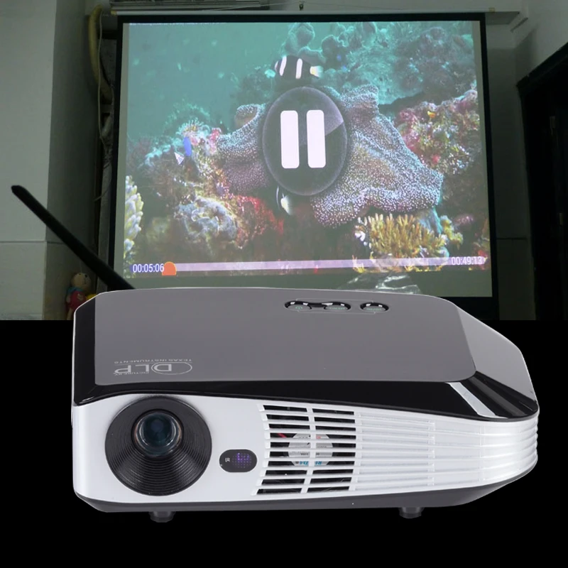 Multimedia DLP HD projector Full HD 3D Projector 1280x800 1080P Optical Keystone USb/HDMI/VGA Interface Video Games Movie Night