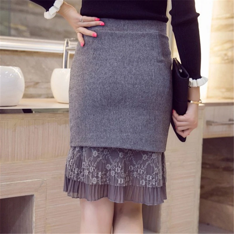 Сексуальная Bodycon Тонкий Кружево Лоскутная юбка 2017 г. новинка из весенней