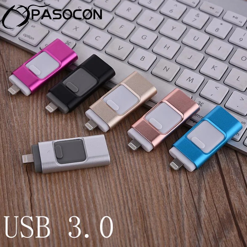 Usb флэш-накопитель 3.0 Водонепроницаемый для iPhone 7 плюс 6 плюс 5 5S 8 ГБ 16 ГБ 32 ГБ 64 ГБ USB флешки OTG для iphone PC memory stick