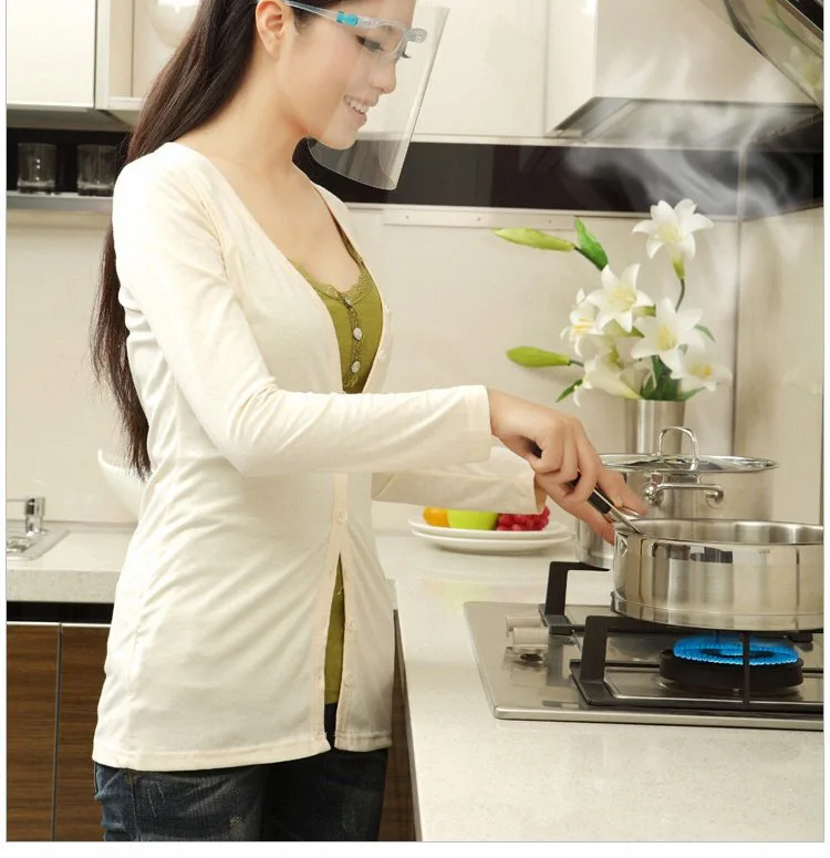 

1PC Kitchen Protector Cook Mask Oil Spill Splash Mask Splatter Screens for Cooking Face Shield Kitchen Cooking Tools OK 0575