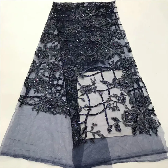 

new design Black green lake blue shinning glitter Embroidered net sequins Lace Fabric Glued Glitter tulle fabric for sexy dress