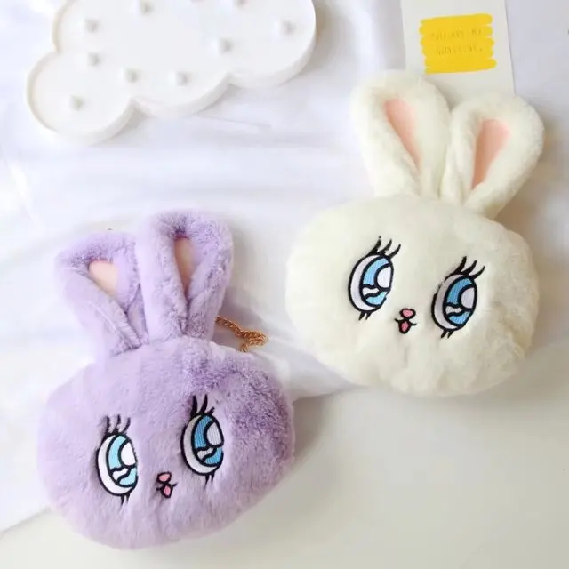 

Kawaii Plush Shoulder Bags WEGO Big Eyes Bunny Rabbit Messenger Bag Children Gift Coin Purse