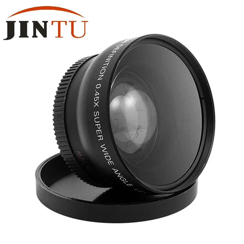 JINTU 52 мм 0.45x широкоугольный макрообъектив для Nikon D7100 D5500 D3300 Df D90 D40X камера 18-55 мм объектив с бесплатной сумкой для переноски