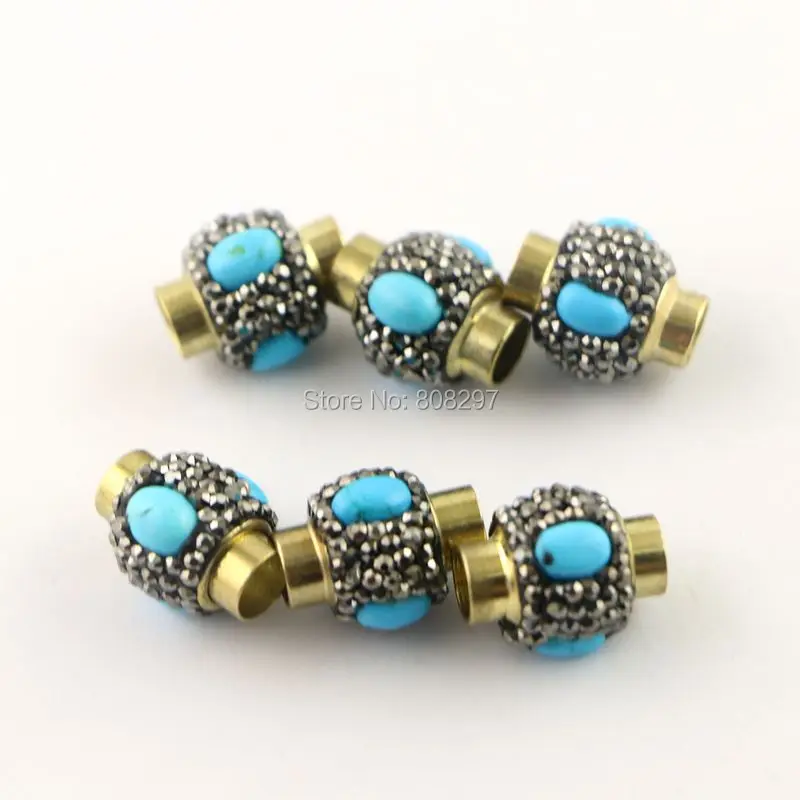 

Newest Design 10Pcs Pave Rhinestone Crystal Stones Magnetic Clasp Jewelry For Making Bracelet