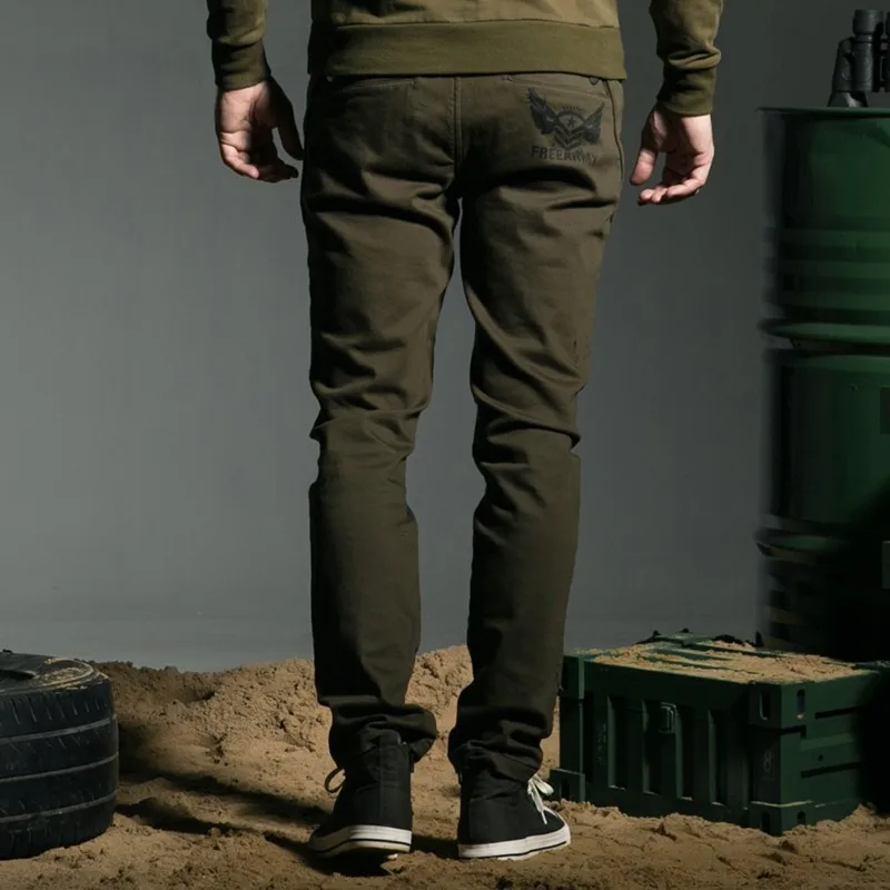 Бесплатная армейский бренд зимние повседневные хлопковые брюки мужские брюки армейские зеленые прямые обычные брюки мужские осенние
