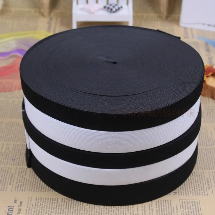 

2017 new 5meters 3.8cm 2" width elastic webbing for DIY sewing abdomen band garment accessioes black white free shippng