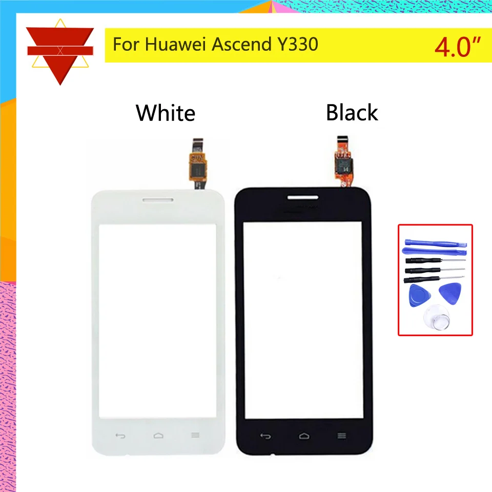 Новый 4 0 &quotдля Huawei Ascend Y330 сенсорный экран Сенсорная панель дигитайзер передняя