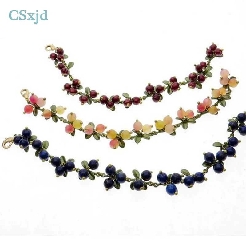 

CSxjd Fashion bracelet jewelry blueberry Cranberry multicolour stone vintage bracelet Women's wedding accessories