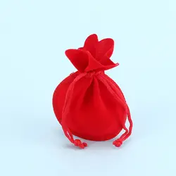10 шт 9x7 см красочные бархатные мешочки на шнурках Упаковка Дисплей в форме цветов сумка для хранения подарок ювелирные изделия Свадебная