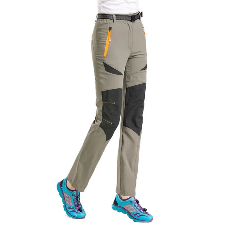 WindTaste женские летние брюки для кемпинга быстросохнущие походные треккинговые рыболовные альпинистские дышащие спортивные брюки женские KB009 - Цвет: Khaki