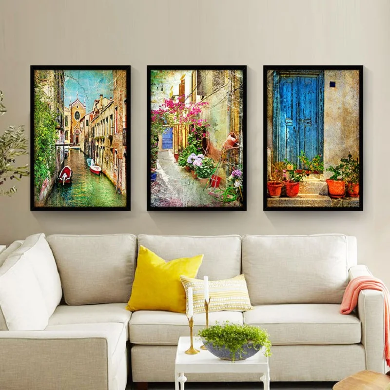 الأمريكية ريفي الرجعية نمط مدخل اللوحة الزخرفية المنزل غرفة نوم مجردة اللوحة مكتب فندق أريكة حائط الخلفية جدارية