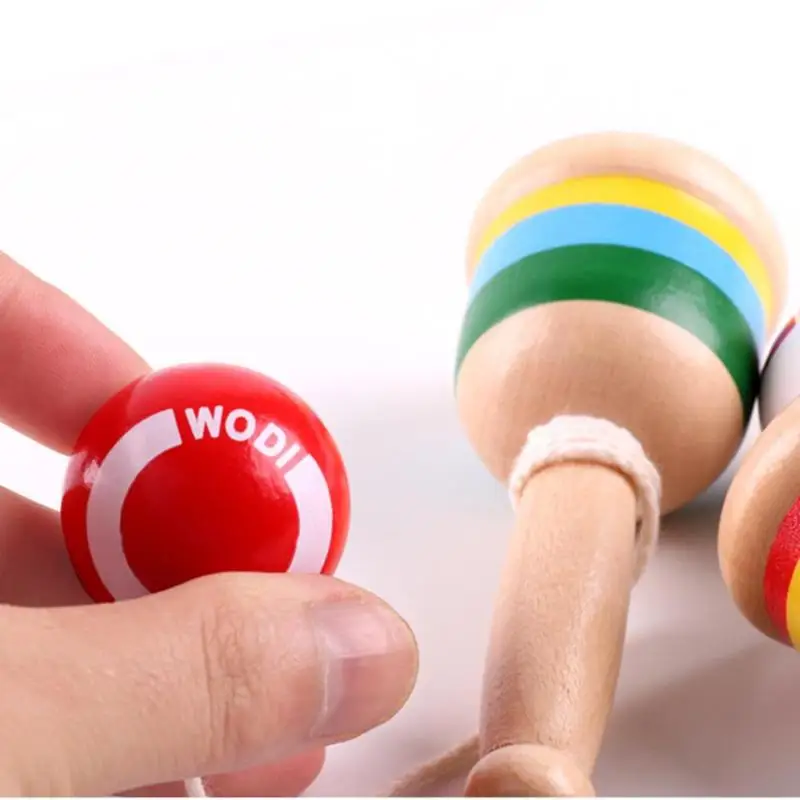 1 шт. Цветной детей Oyuncak наклейка в виде шара взаимодействия развивающие Рука глаз игра на координацию мяч деревянный квалифицированных