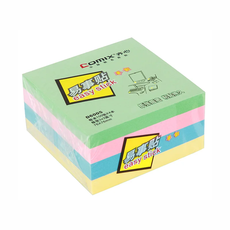 cute stationery 4 piece sticker Four colors sticky notes creative Easy