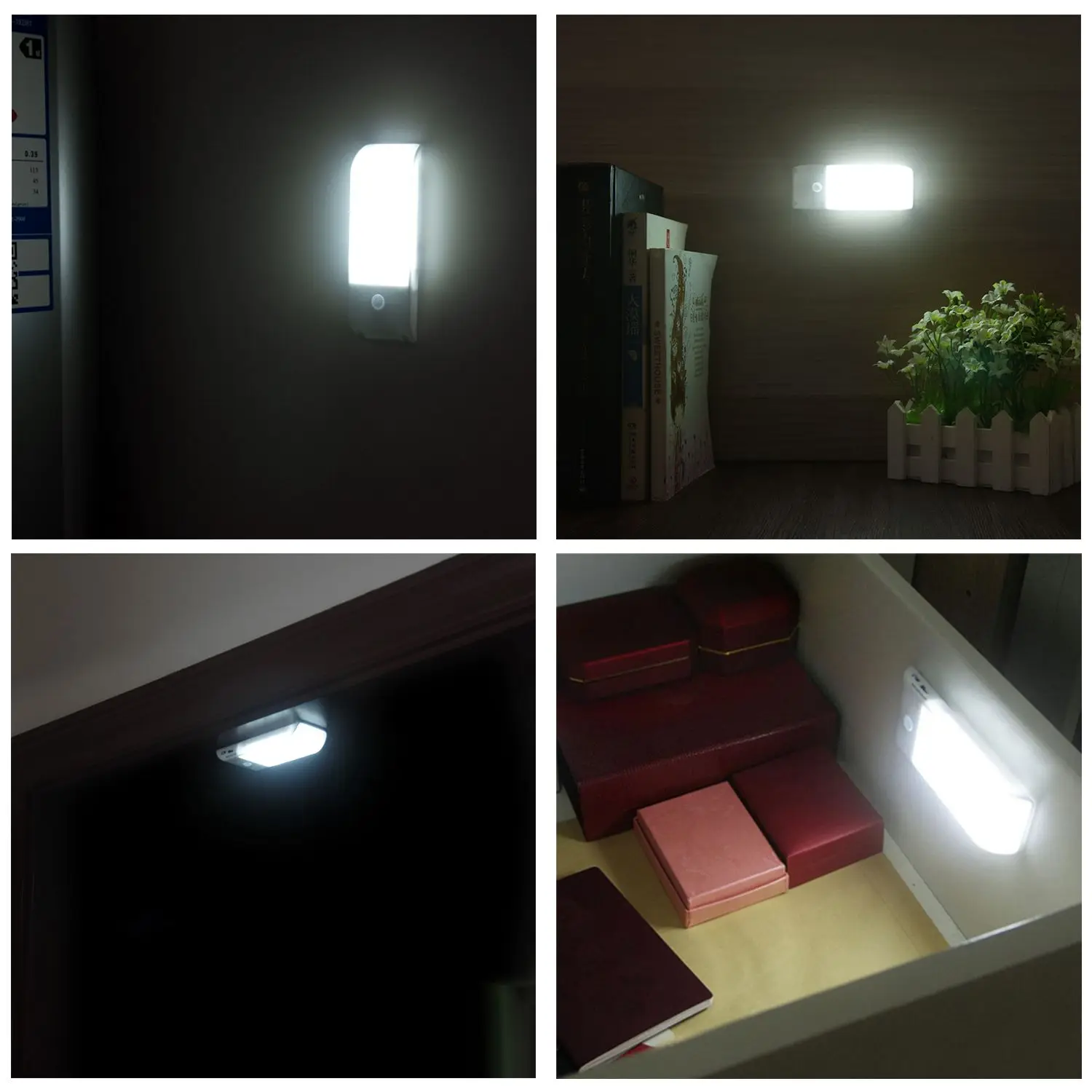 Фирменная Новинка 12 светодиодный USB Перезаряжаемые движения Индукционная Сенсор гардероб Ночная лампа 3 режима освещения