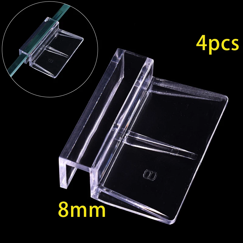 4pcs Glass Cover Support Holders For Aquarium Fish Tank Glass Acrylic Clips