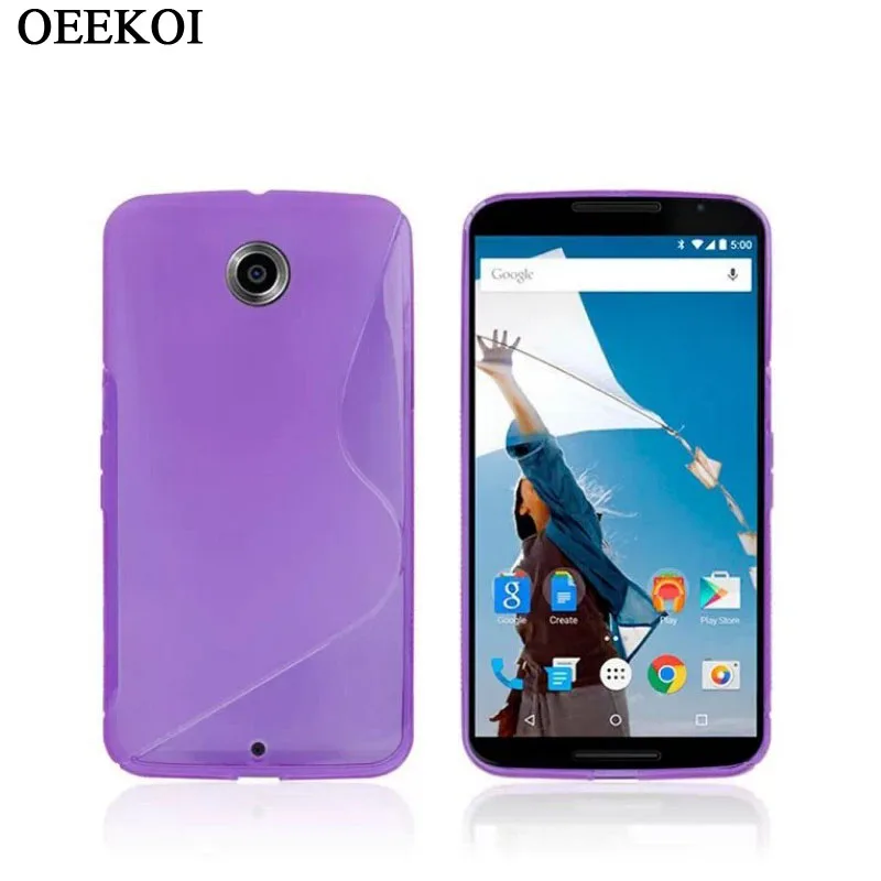 

OEEKOI S Line Design Soft TPU Cover Case for Moto G6 Plus/Nexus 6