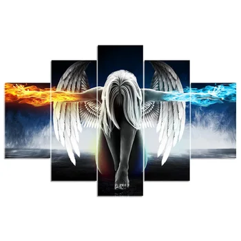 

5d diy diamond embroidery angel with wing 5PCS diamond painting Cross Stitch full square Rhinestone Multi-picture