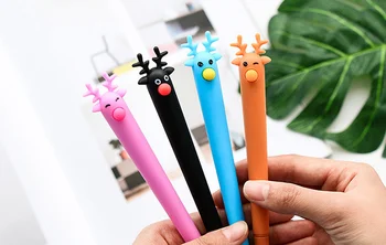 

4pcs Lovely deer Gel Pen Kawaii Stationery Canetas for writing Escolar Papelaria Gift Office Material School Supplies