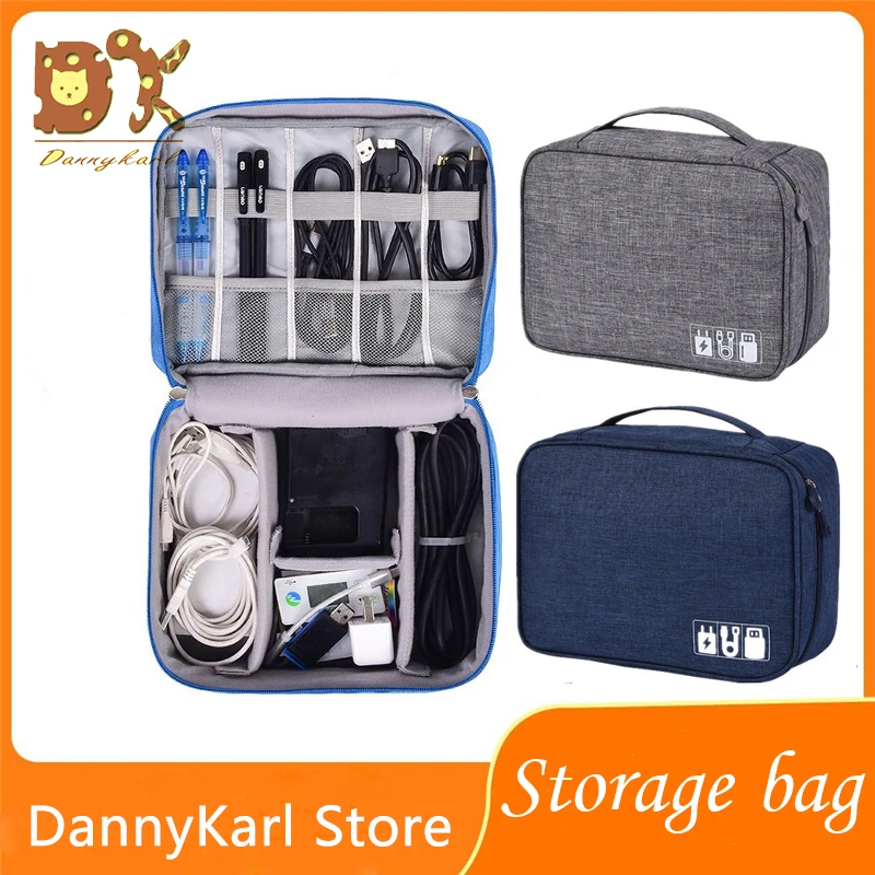 

DannyKarl Gadget Devices Divider Organizer Kit Data Cable U Disk Power Bank Travel Storage Bag Electronic Accessories Digital