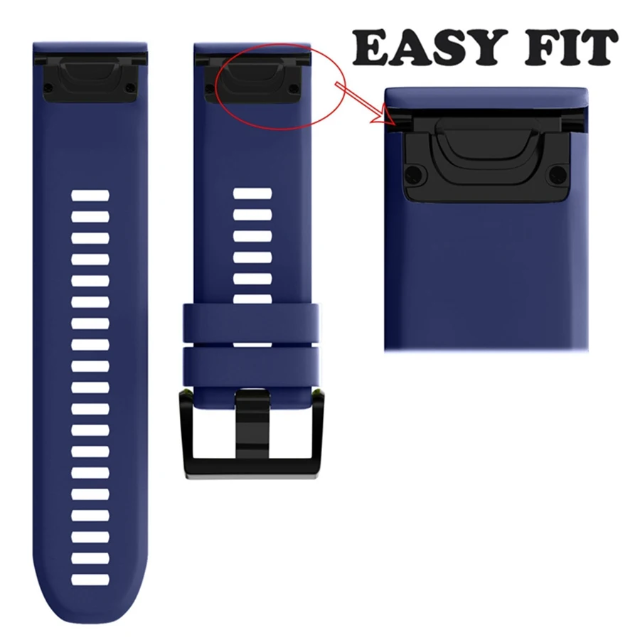 Fistar 15 цветов 22 мм Замена силикагель быстрый выпуск легко подходит ремешок для Garmin Fenix 5 gps часы ремень ремни браслет