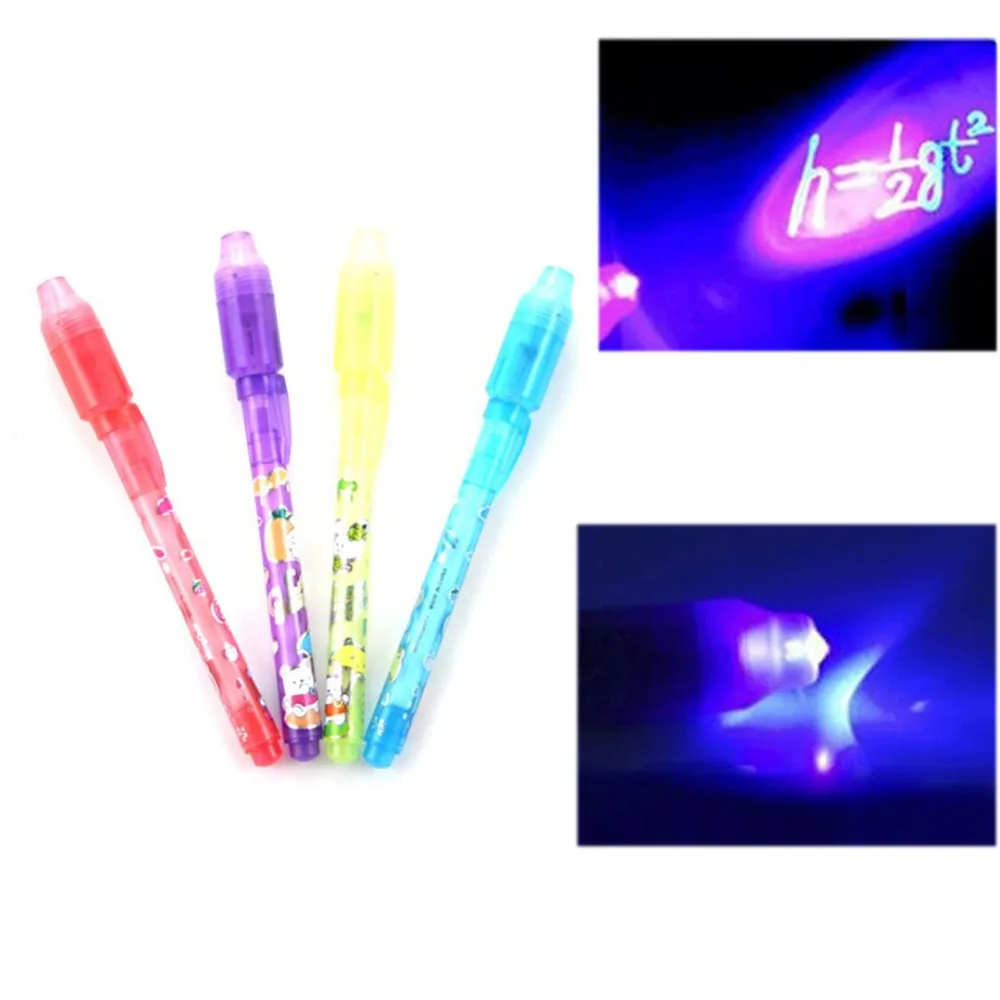 

Creative Stationery Drawing Tools Kids Child Magic 2 in 1 UV Black Light Combo Creative Invisible Ink Pen Popular