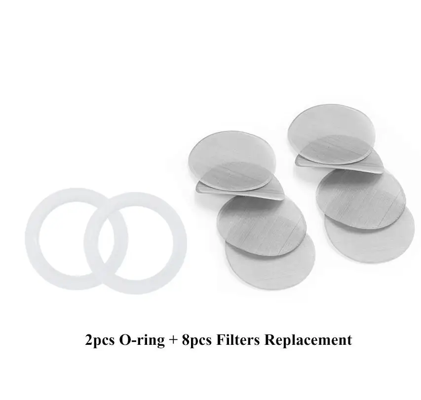 8x filters 2xO-ring Многоразового обновления квадратное отверстие Nespresso из нержавеющей стали пустая капсула Crema многоразовый Кофе фильтр чашка многоразовые кафе капельница - Цвет: 8x filters 2xO-ring