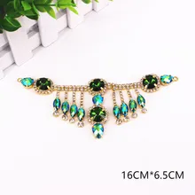 Элегантное нарядное свадебное платье ювелирные изделия AB вырез Воротник дрель горный хрусталь аппликация для DIY шитье Свадебная повязка пояс