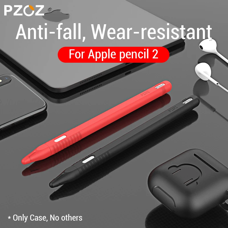 PZOZ для Apple Pencil 2 Чехол iPad Pro чехол-карандаш для планшета сенсорный Стилус Защитная крышка чехол Портативный мягкий силиконовый чехол