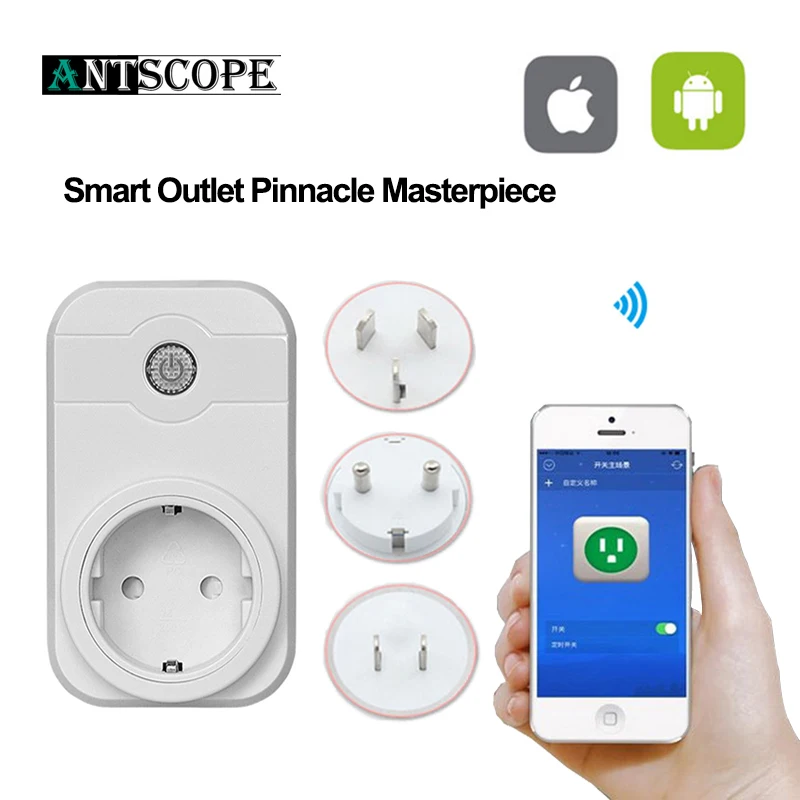 

Smart Home 10A 2000W Timer EU Wifi Power Socket Plug Phone Remote Wireless Controls IOS Pad Android Domotica Support Alexa Voice