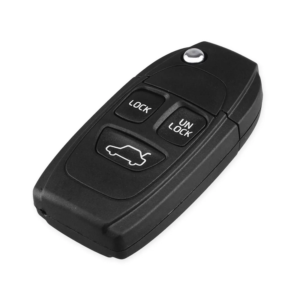 KEYYOU модифицированный Флип складной интеллектуальный пульт дистанционного управления автомобильный брелок для ключей с кожаной крышкой чехол для Volvo S40 S60 S70 S80 V40 V70 XC90 XC70 на возраст 2, 3, 4, 5, кнопки