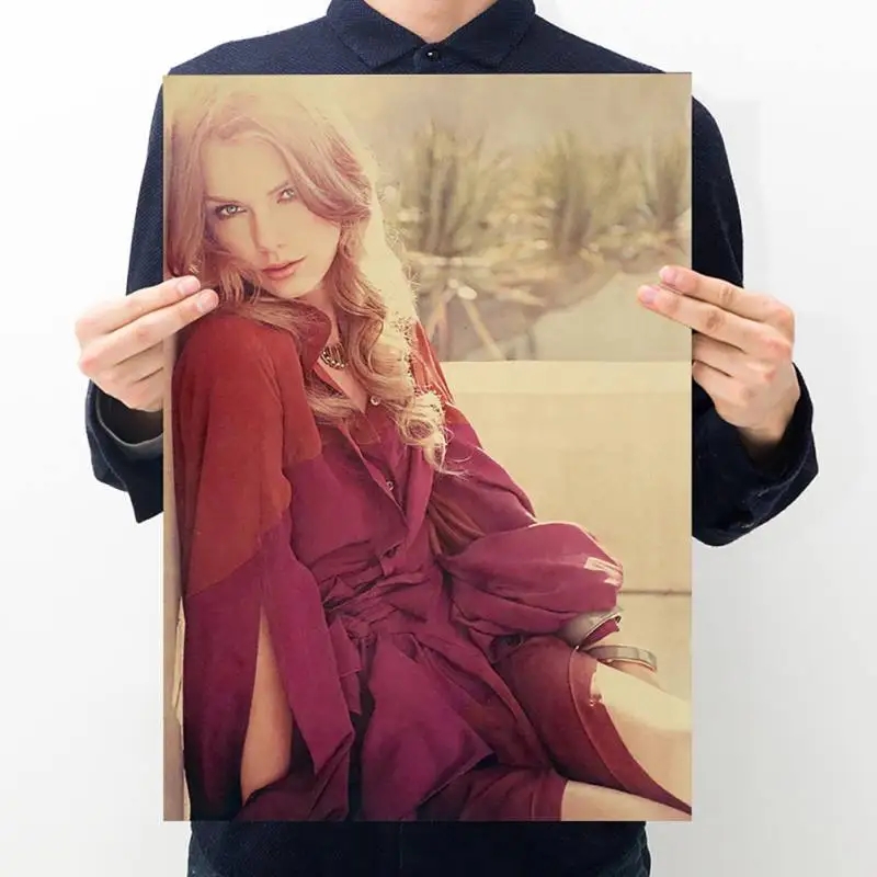 

Hollywood Star Poster Adornment Beauty Goddess Posters And Prints Living Room Decorative Painting Core Kraft Paper Wall Stickers