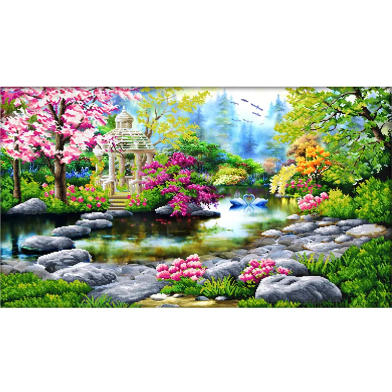 

108*64 cm Diamond Embroidery Landscape Painting Diamond Mosaic Cross Stitch 5d Diy Beaded Embroidery Kits Scenery Wall Art