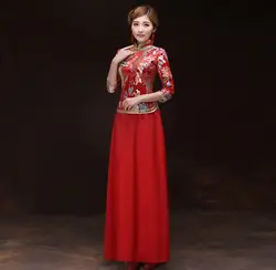 Шанхай история халат chinoise традиционные Femme китайский торжественное платье длинные Qipao национальной Cheongsam Китайский Стиль платье