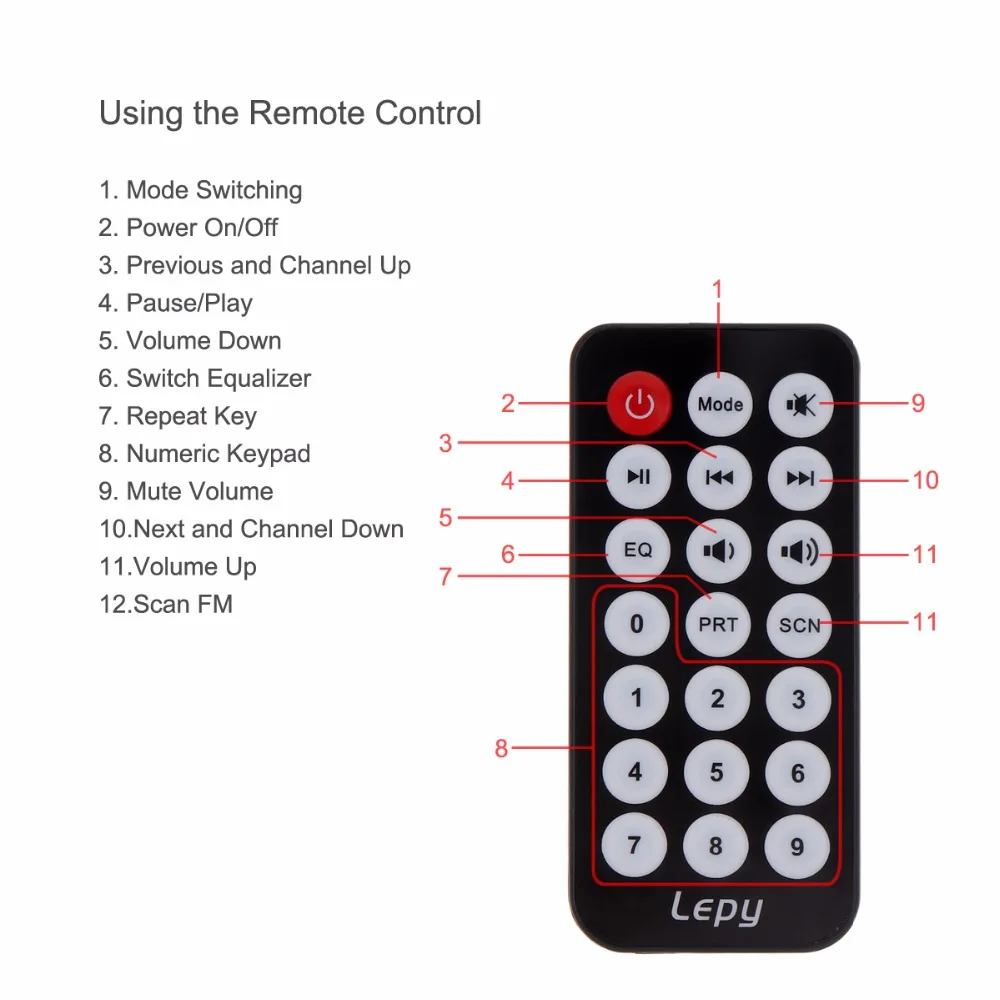 

LEPY LP-A68 15W x 2 2CH HI-FI Digital Audio Player Auto Car Amplifier FM Radio Stereo Player Support SD / USB / MP3 / DVD Input