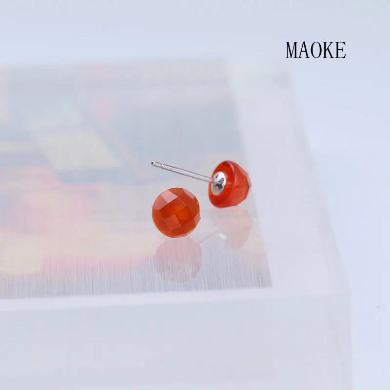 

Promotion S925 Silver Crystal Natural Watermelon Stud Earrings Fashion Jewelry for Women's Fashion Gifts
